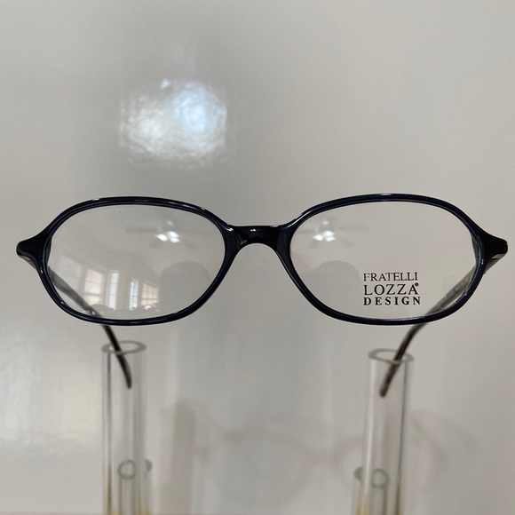 Vintage Fratelli Lozza Women’s Eyeglasses - Blue/Black (mod. Casey) - Picture 1 of 4